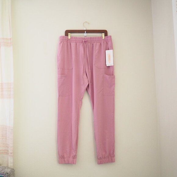 NWT Elite Med Performance Fitted Dusty Rose Jogger Scrub Pant sz XL - Picture 5 of 8
